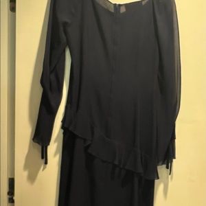 Ungaro Navy Chiffon Dress